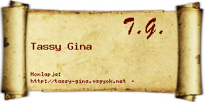 Tassy Gina névjegykártya